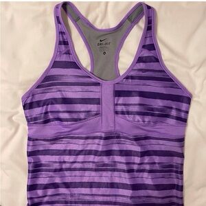 Nike Purple Striped Sports Bra XL EIUC beautiful